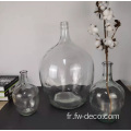 Effacer de grands vases de bouteille en verre ronds